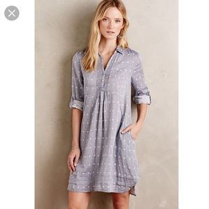 Isabella Sinclair Chambray Dot Shirtdress S